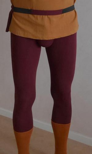 Wine colored meggings for men