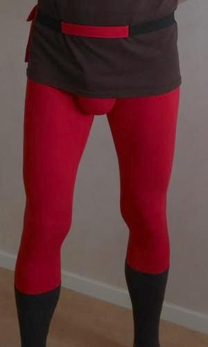 Red meggings for men